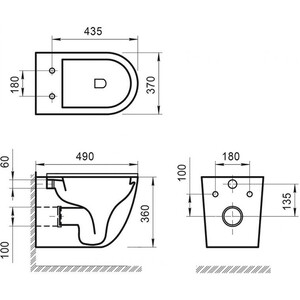 Унитаз подвесной безободковый BelBagno Sfera-R тонкое сиденье микролифт (BB046CHR, BB070SC)