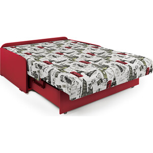 Диван-кровать Шарм-Дизайн Коломбо БП 140 Париж и красный