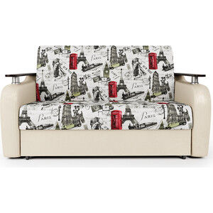 Диван-кровать Шарм-Дизайн Гранд Д 120 велюр Париж и экокожа беж