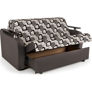 Диван-кровать Шарм-Дизайн Гранд Д 120 экокожа шоколад и ромб