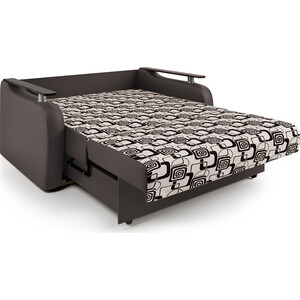 Диван-кровать Шарм-Дизайн Гранд Д 120 экокожа шоколад и ромб