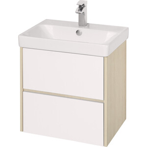 Мебель для ванной Акватон Сканди 55 белая/дуб верона