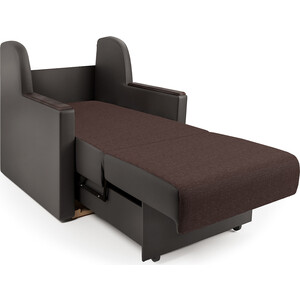 Кресло-кровать Шарм-Дизайн Аккорд Д рогожка шоколад и экокожа шоколад