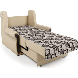 Кресло-кровать Шарм-Дизайн Аккорд М экокожа беж и ромб