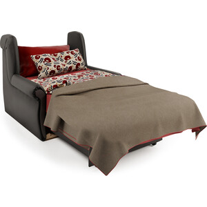 Кресло-кровать Шарм-Дизайн Аккорд М экокожа шоколад и серый шенилл
