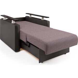 Кресло-кровать Шарм-Дизайн Шарм рогожка латте и экокожа шоколад
