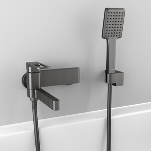 Смеситель для ванны IDDIS Slide с ручным душем, графит (SLIGM00i02)