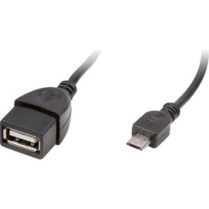 OTG кабель Ritmix RCC-010 MicroUSB-USB-AF, 0,1m, медный