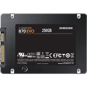 SSD накопитель Samsung 250GB 870 EVO, V-NAND, 2.5", SATA III, [R/W - 560/530 MB/s]