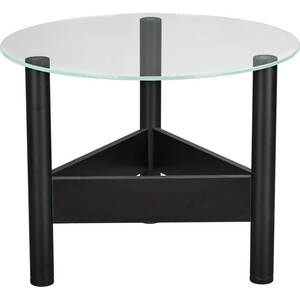 Стол журнальный Мебелик Саут 9С черный, прозрачное (П0004133)