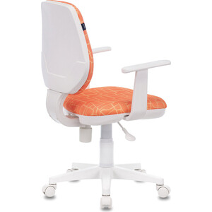 Кресло офисное Brabix Fancy MG-201W с подлокотниками, пластик белый с рисунком Giraffe (532407)