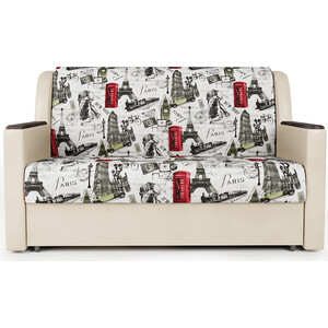 Диван-кровать Шарм-Дизайн Аккорд Д 160 велюр Париж и экокожа беж