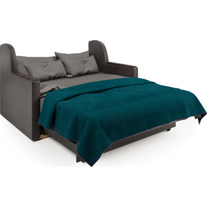 Диван-кровать Шарм-Дизайн Аккорд Д 160 экокожа шоколад и серый шенилл