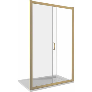 Душевая дверь Good Door Jazz WTW 130х185 прозрачная, золото (WTW-130-C-G)
