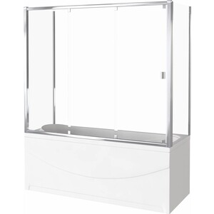 Шторка для ванны Good Door Screen WTW+SP+SP 140х75х140 прозрачная, хром