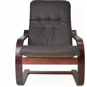 Кресло Мебелик Сайма экокожа шоколад, каркас вишня (П0000487)