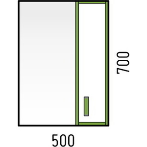 Зеркало-шкаф Corozo Спектр 50 зеленый/белый (SD-00000685)