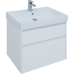 Мебель для ванной Aquanet Nova Lite 75 два ящика, белый глянец