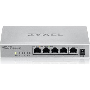 Коммутатор ZyXEL MG-105 multi-gigabit switch, 5x1 / 2.5GE, desktop, silent (MG-105-ZZ0101F)