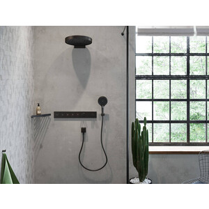 Термостат для ванны Hansgrohe RainSelect с механизмом, черный матовый (15382670, 15312180)