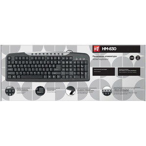 Клавиатура Defender HM-830 RU, черный, полноразмерная (45830)
