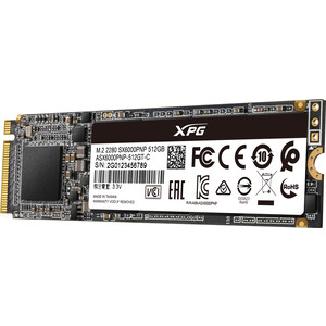 Твердотельный накопитель A-DATA 512GB SSD SX6000 Pro m.2 PCIe 2280 (ASX6000PNP-512GT-C)