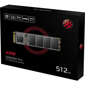Твердотельный накопитель A-DATA 512GB SSD SX6000 Pro m.2 PCIe 2280 (ASX6000PNP-512GT-C)
