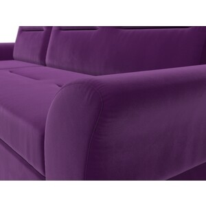 АртМебель Угловой диван Клайд микровельвет фиолетовый левый угол