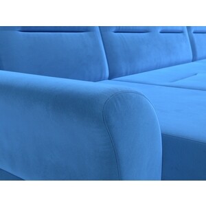 АртМебель П-образный диван Клайд велюр голубой