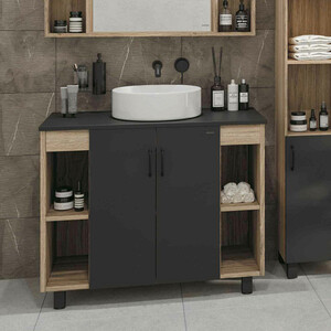 Мебель для ванной Grossman Флай 100х45 серый/дуб сонома