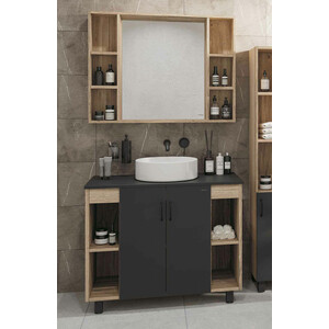 Мебель для ванной Grossman Флай 100х45 серый/дуб сонома