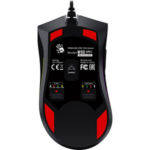 Мышь A4Tech Bloody W90 Pro черный оптическая (16000dpi) USB (10but)