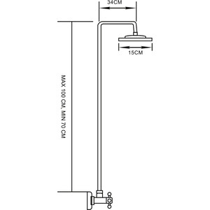 Душевая система Mixline ML2408 со смесителем, хром (4630077961964)
