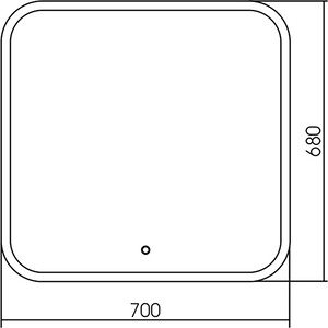 Зеркало Mixline Стив-2 70х70 подсветка, сенсор, с подогревом (4630104800020)