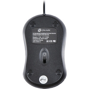 Мышь Oklick 115S черный оптическая (1000dpi) USB для ноутбука (3but) (711636)