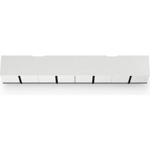 Комплект Моби Тумба под ТВ Квадро 13.276 + 13.276 цвет белый шагрень