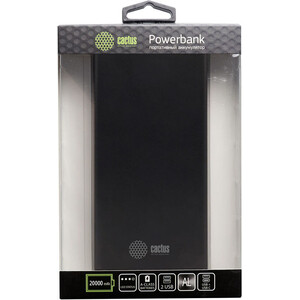 Мобильный аккумулятор Cactus CS-PBFSIT-20000 20000mAh 2.1A 2xUSB черный (CS-PBFSIT-20000)