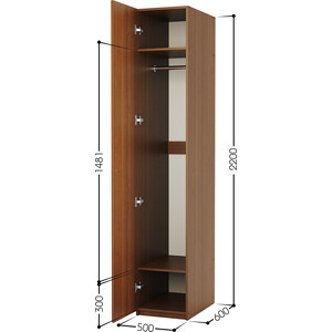 Шкаф для одежды Шарм-Дизайн ДО-1 50х60 орех
