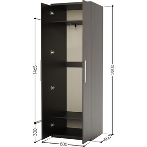 Шкаф для одежды Шарм-Дизайн Мелодия МШ-21 80х45 венге