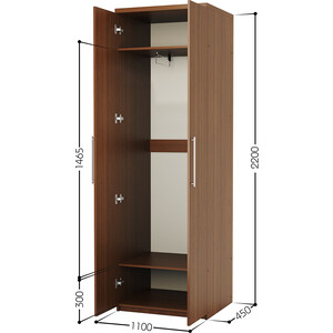 Шкаф для одежды Шарм-Дизайн Мелодия МШ-21 110х45 орех