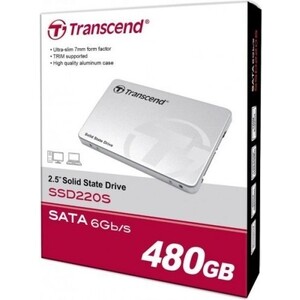 Твердотельный накопитель Transcend 480GB SSD, 2.5", SATA 6Gb/s, TLC (TS480GSSD220S)