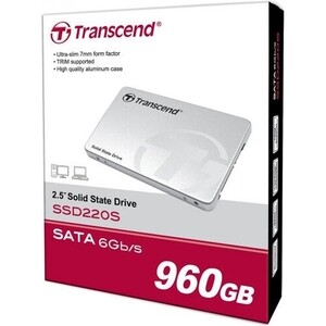 Твердотельный накопитель Transcend 960GB SSD, 2.5", SATA 6Gb/s, TLC (TS960GSSD220S)