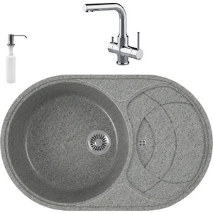 Кухонная мойка и смеситель GreenStone GRS-18S-309 Lemark Comfort LM3061C с сифоном и дозатором, темно-серая, GRS-18S-309 Lemark Comfort LM3061C с сифоном и дозатором, темно-серая
Кухонная мойка и смеситель GreenStone GRS-18S-309 Lemark Comfort LM3061C с сифоном и дозатором, темно-серая, GRS-18S-309 Lemark Comfort LM3061C с сифоном и дозатором, темно-серая