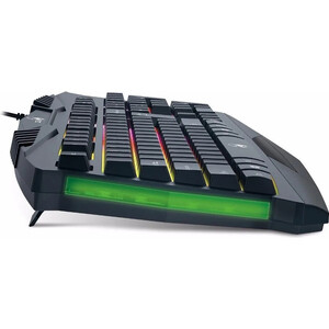Клавиатура проводная Genius игровая Scorpion K220, USB, 104 клавиши, с цифровым блоком, 9 горячих кнопок, влагозащищенная, тонкие кла (31310475112)