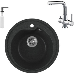 Кухонная мойка и смеситель GreenStone GRS-45-343 Lemark Comfort LM3061C с сифоном и дозатором, антрацит, GRS-45-343 Lemark Comfort LM3061C с сифоном и дозатором, антрацит
Кухонная мойка и смеситель GreenStone GRS-45-343 Lemark Comfort LM3061C с сифоном и дозатором, антрацит, GRS-45-343 Lemark Comfort LM3061C с сифоном и дозатором, антрацит