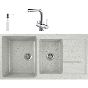 Кухонная мойка и смеситель GreenStone GRS-98k-310 Lemark Comfort LM3061C с сифоном и дозатором, серая, GRS-98k-310 Lemark Comfort LM3061C с сифоном и дозатором, серая
Кухонная мойка и смеситель GreenStone GRS-98k-310 Lemark Comfort LM3061C с сифоном и дозатором, серая, GRS-98k-310 Lemark Comfort LM3061C с сифоном и дозатором, серая