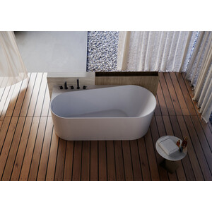 Акриловая ванна Abber 170х80 левая, на каркасе, слив-перелив (AB9496-1.7 L)