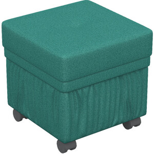 Банкетка Мебелик BeautyStyle 5 с ящиком, на колесах, изумруд (П0005665)