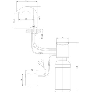 Дозатор для моющих средств Lemark Project бесконтактный (LM4642CE)