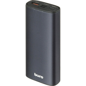 Внешний аккумулятор Buro RB-10000-QC 10000mAh 3A Quick Charge 3.0, Power Delivery 18W 2xUSB серебристый